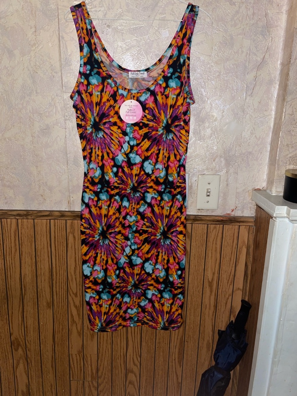 Multi color full circle trends sundress (L)(nwt)